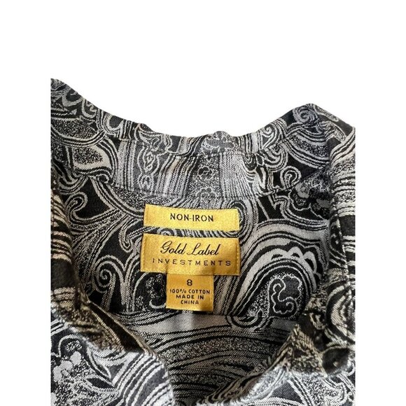 Gold Label Investments Women's Casual Silver & Black Top - Picture 3 of 6